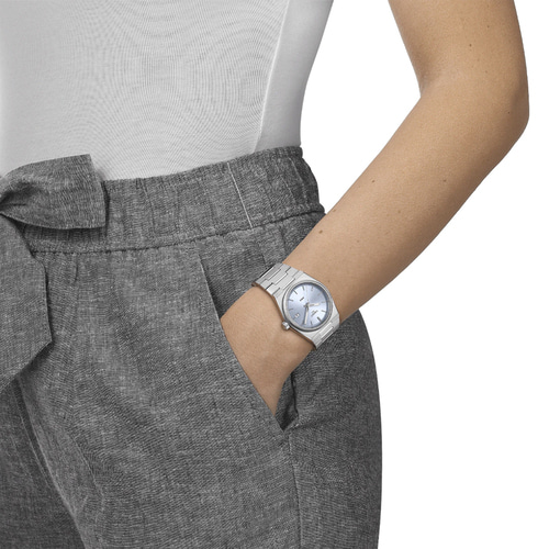 티쏘 PRX 시계 라이트블루 쿼츠 (35mm) 백화점AS,보증서쇼핑백포함